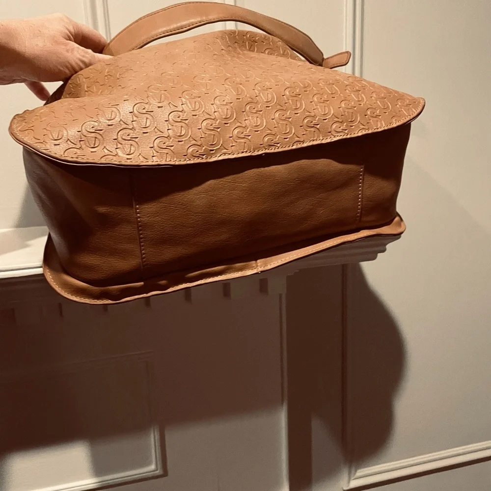 Steve Madden Bags x 3: one Light Brown Shoulder Tote, a Pouch & a keychain Bag